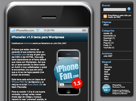 Tema iPhone para WordPress