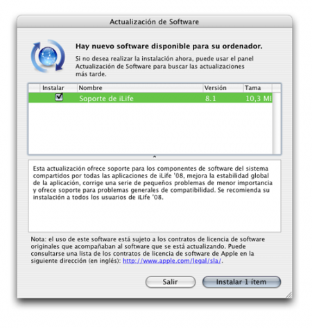 Actualización de iLife’08 (tanto si lo tienes, como si no)