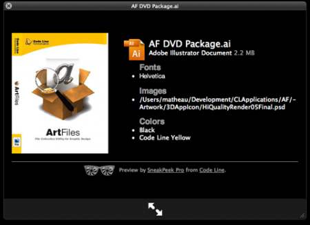 SneakPeak Pro, mejorando Quick Look para diseñadores