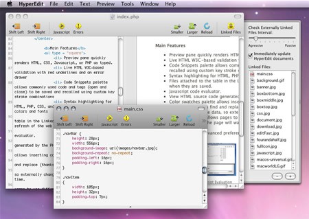 Hyperedit 1.6 agrega soporte para el Web Inspector de Safari