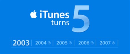 iTunes celebra 5 años en el mercado