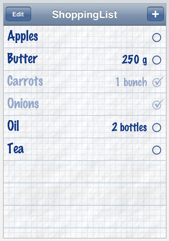ShoppingList: la lista de la compra en tu iPhone