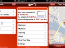 Imagen de la posible nueva aplicación de Niké par el iPhone y iPod Touch