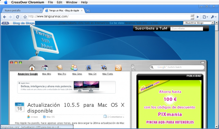 Prueba Google Chrome en Mac OSX