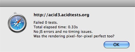 Safari pasa sin ningún fallo el test Acid3