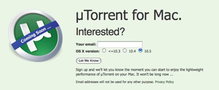 uTorrent para Mac más cerca