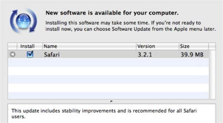 Safari 3.2.1 es lanzado