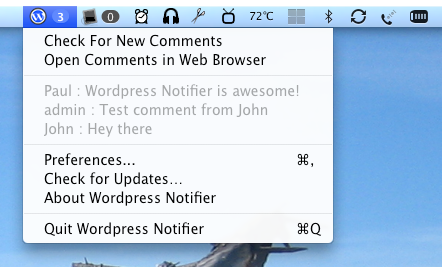 WordPress lanza Notificador de Comentarios para OS X