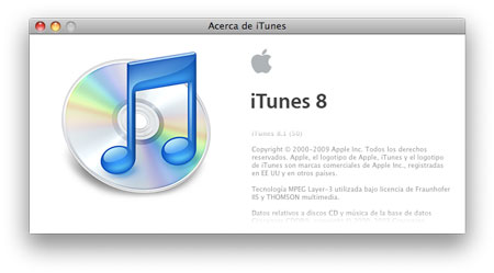 iTunes 8.1 y FrontRow 2.1.7