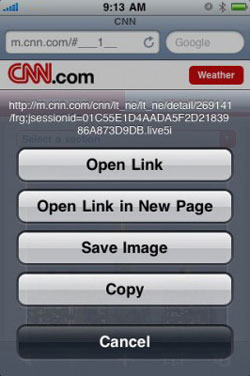 Safari Mobile permitirá abrir enlaces en una nueva ventana