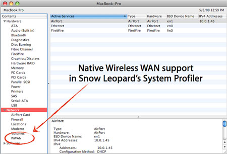 Snow Leopard vendrá con soporte para redes 3G