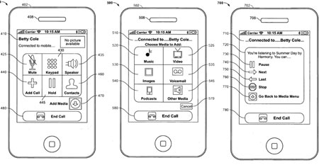 Patentes: Enviar archivos durante una llamada en el iPhone