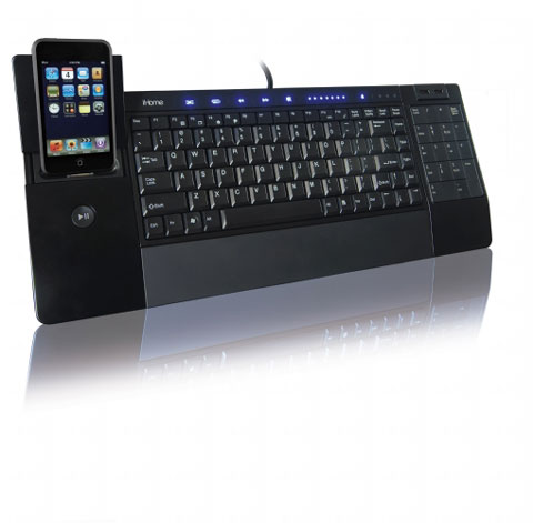 Teclado con dock para iPod o iPhone