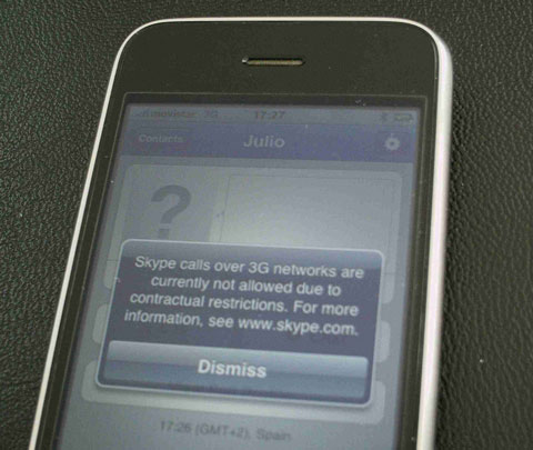 Movistar empieza a limitar el uso de Skype a través de 3G