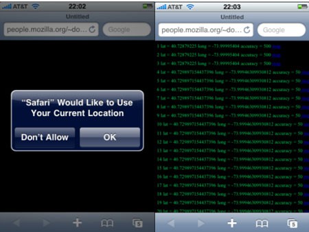 Geolocalización en Safari Mobile