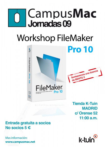 Showroom FileMaker 10 Pro en Madrid, gratis para los lectores de Tengo Un Mac