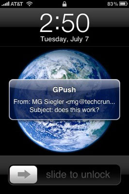 Notificaciones Push de Gmail en el iPhone