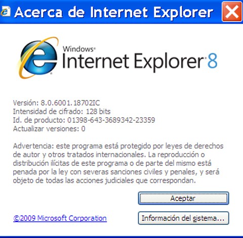 Desagradable spot de Internet Explorer 8