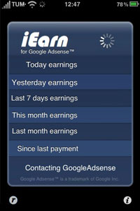 iEarn, revisa los ingresos de Adsense desde tu iPhone