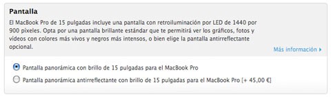 Vuelven las pantallas mate a los MacBook de 15 pulgadas