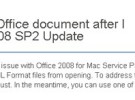 Actualización para el SP2 de Microsoft Office 2008 llegará en Agosto