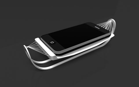 Concepto de hamaca para iPhone