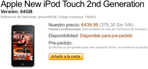 Se «filtra» un iPod Touch de 64GB