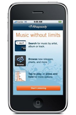 Rhapsody para iPhone disponible en algunos países