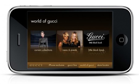 Gucci realiza su aplicación para el iPhone