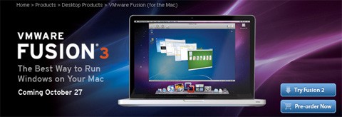 Se anuncia lanzamiento de VMware Fusion 3