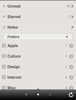 Reeder, tus feeds de Google Reader en el iPhone