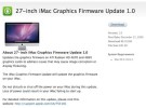Actualización de firmware para el iMac de 27 pulgadas