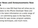 Apple publica un sitio de noticias para desarrolladores de la AppStore