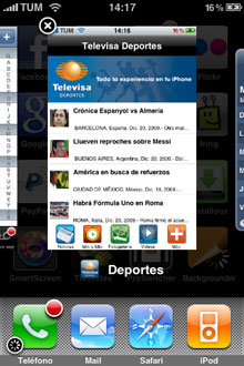 ProSwitcher Beta, interfaz multitarea como en el Palm Pre