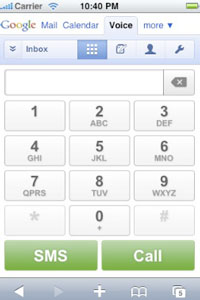 Google Voice ahora como WebApp para el iPhone