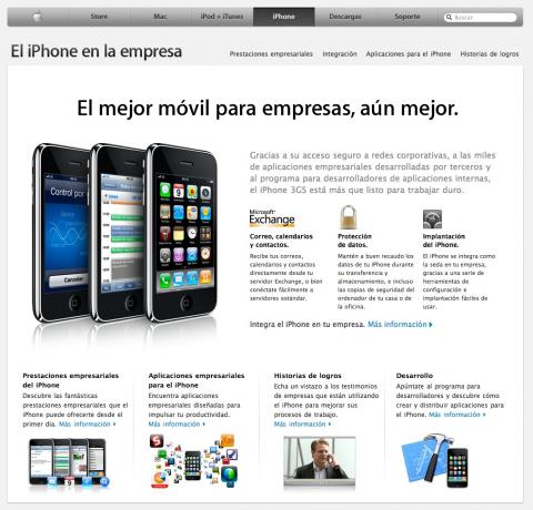 Apple estrena una web con información de como usar el iPhone en la empresa