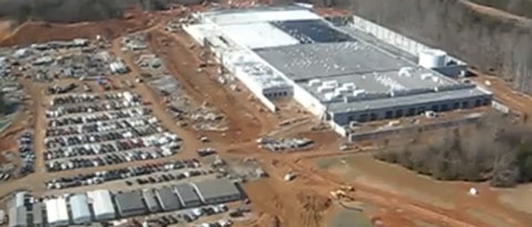 Obras del complejo de servidores de Apple en Carolina del Norte