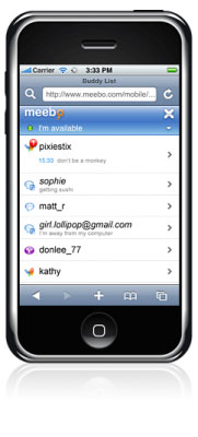 Meebo IM para el iPhone