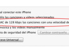 iTunes 9.1 incluye la función de transformar todas las pistas del iPod/iPhone a AAC 128Kbps