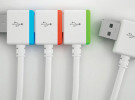 Concepto de cables USB ideales para Mac
