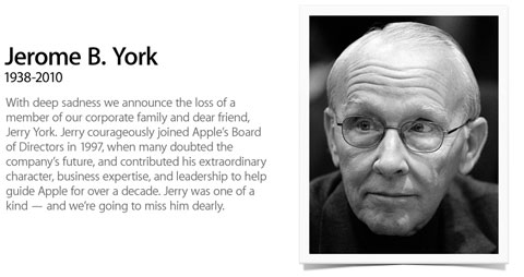 Fallece el directivo de Apple Jerome York