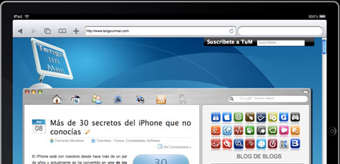 ¿Cómo se ve un sitio web en el iPad?