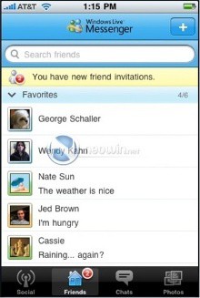 Primeras imágenes de Windows Live Messenger para iPhone