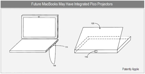 Nueva patente de Apple muestra microproyectores incluidos en sus portátiles