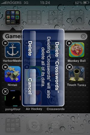 iPhone OS 4 con SpringBoard en modo apaisado