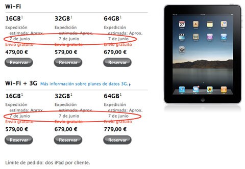 Apple vende todas las unidades de iPad disponibles para España