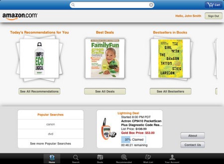 Disponible Amazon para el iPad