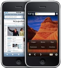 Bing entrara al quite por Google en el iPhone OS 4.0