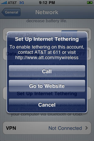 iPhone OS 4 podría traer el tethering para los usuarios de AT&T