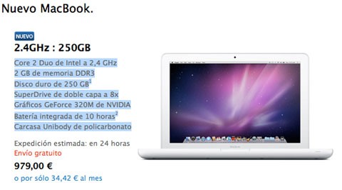 Apple actualiza el MacBook de policarbonato: batería de 10 horas